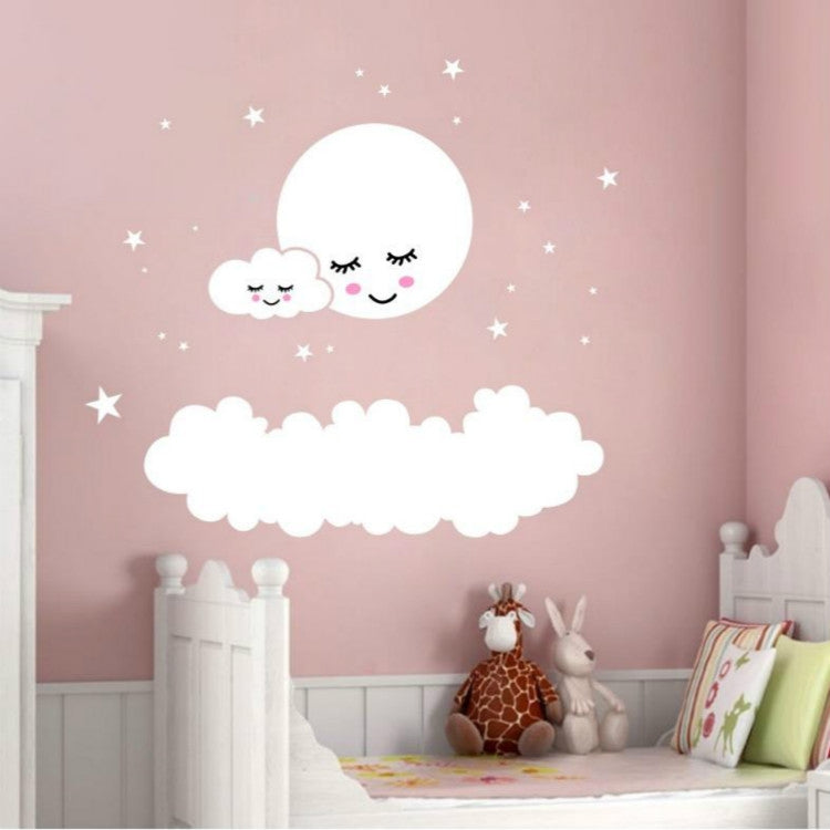 Cloud Star Moon Children Room Decoration Wall Sticker, Size:157cm x 157cm