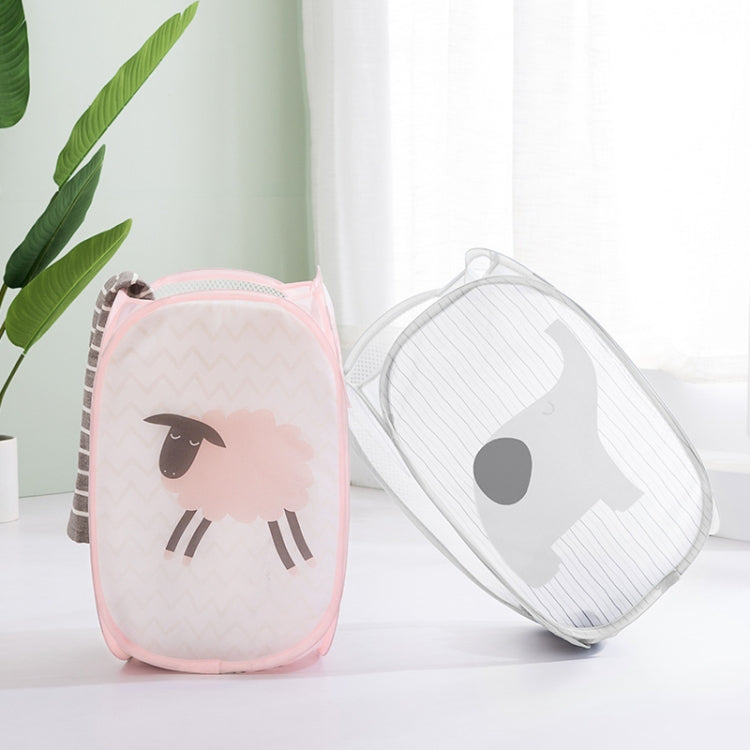 Foldable Clothes Storage Baskets Mesh Washing Dirty Clothes Laundry Basket