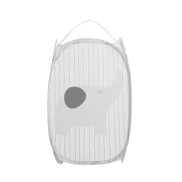 Foldable Clothes Storage Baskets Mesh Washing Dirty Clothes Laundry Basket