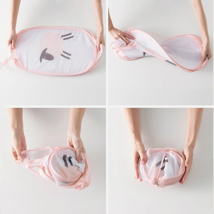Foldable Clothes Storage Baskets Mesh Washing Dirty Clothes Laundry Basket