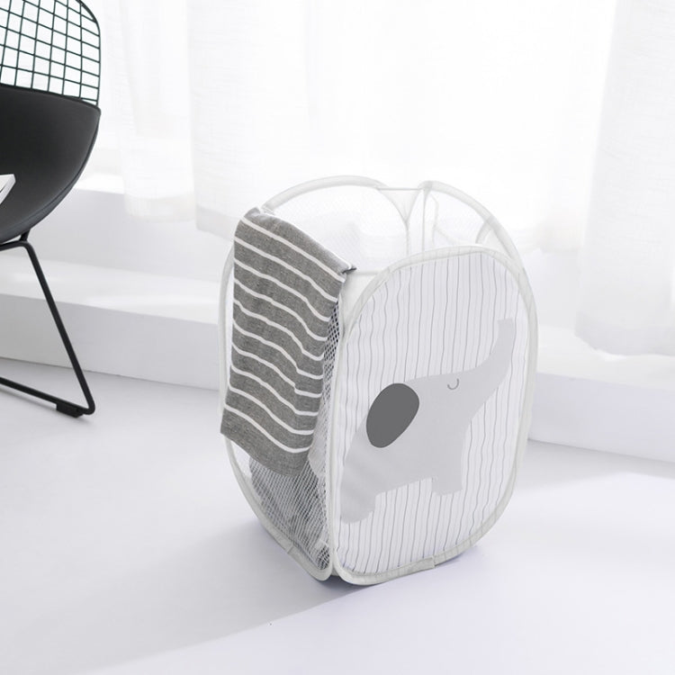 Foldable Clothes Storage Baskets Mesh Washing Dirty Clothes Laundry Basket
