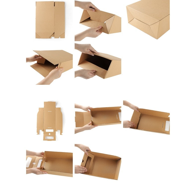 Thickened Kraft Paper Drawer Shoe Storage Box Finishing Storage Box, Style:Flat Shoes