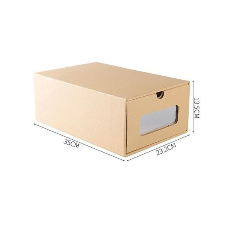 Thickened Kraft Paper Drawer Shoe Storage Box Finishing Storage Box, Style:Sport Shoes