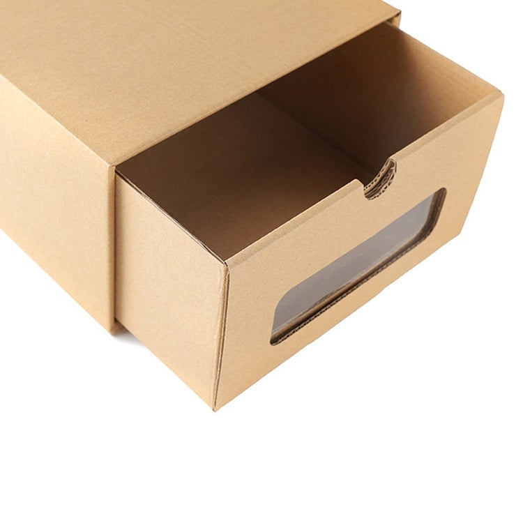 Thickened Kraft Paper Drawer Shoe Storage Box Finishing Storage Box, Style:Sport Shoes