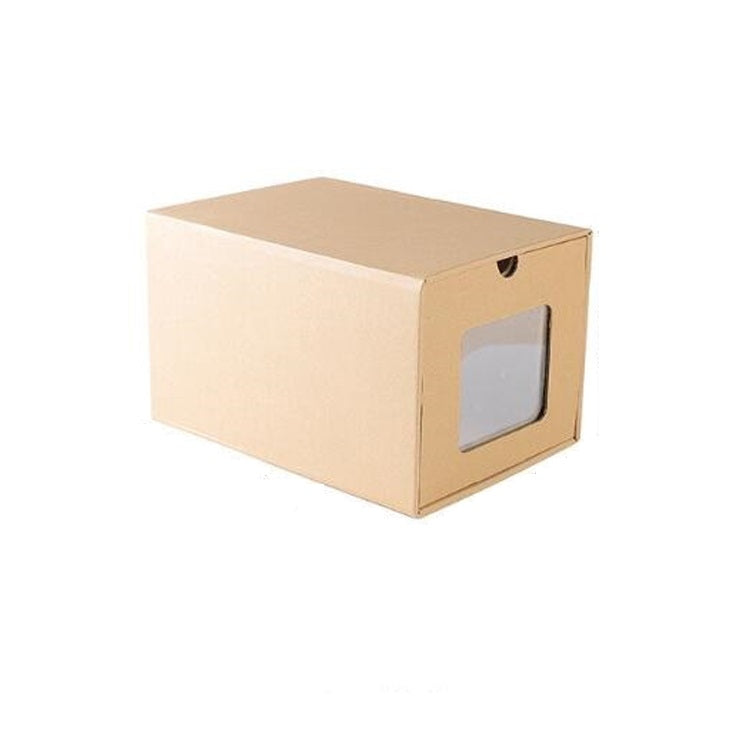 Thickened Kraft Paper Drawer Shoe Storage Box Finishing Storage Box, Style:High Heels