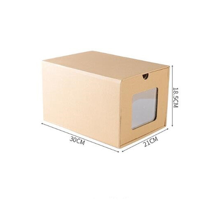Thickened Kraft Paper Drawer Shoe Storage Box Finishing Storage Box, Style:High Heels