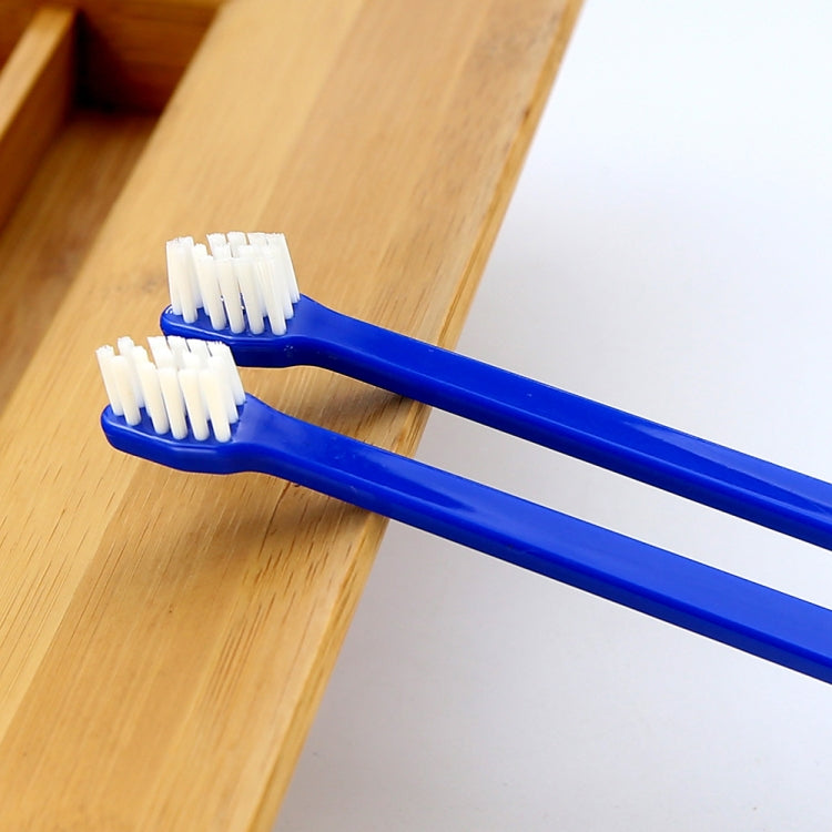 20 PCS Dog Cat Effective Pets Oral Care Pet Toothbrush, Specification:Blue Handle + Medium Hair(Blue)