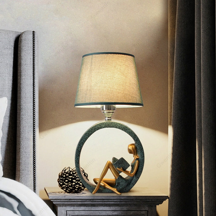 Modern Bedside Reading Statue Base Lamp Home Decoration, Light color:Dimming Switch 3W White Light  Bulb