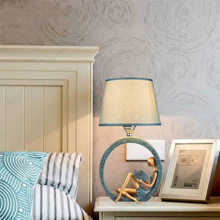 Modern Bedside Reading Statue Base Lamp Home Decoration, Light color:Dimming Switch 3W White Light  Bulb