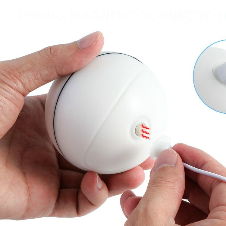 USB Rechargeable LED Scrolling Flash Ball Cat Funny Toy