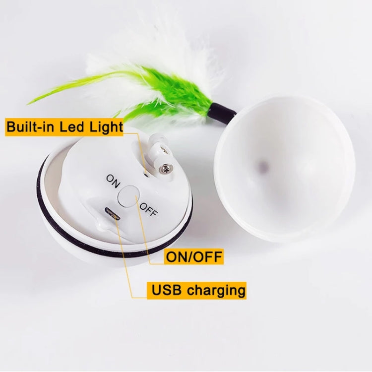 USB Rechargeable LED Scrolling Flash Ball Cat Funny Toy