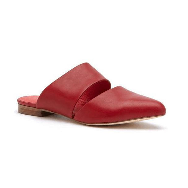 Simple Flat Mule Slippers Pointed Toe Sandles Ladies Shoes Plus Size Slingbacks, Shoe Size:34
