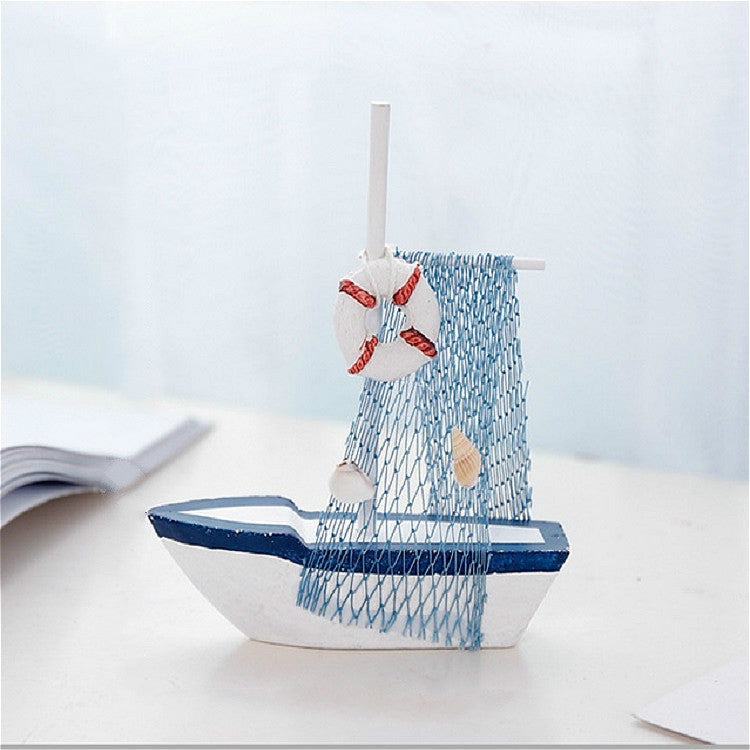 Vintage Wooden Canvas Boat Model Decoration Home room Decoration