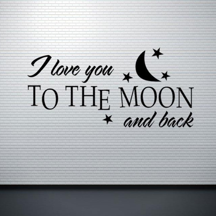 I Love You To The Moon Stars And Moon Cartoon Children Room English Rumors Wall Stickers