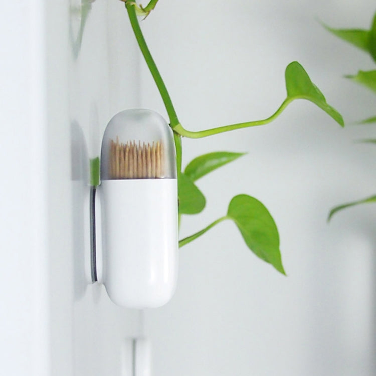 Magnetic Toothpick Holder Container Portable Toothpick Box Refrigerator Microwave Oven Household Table Toothpick Dispenser(White)