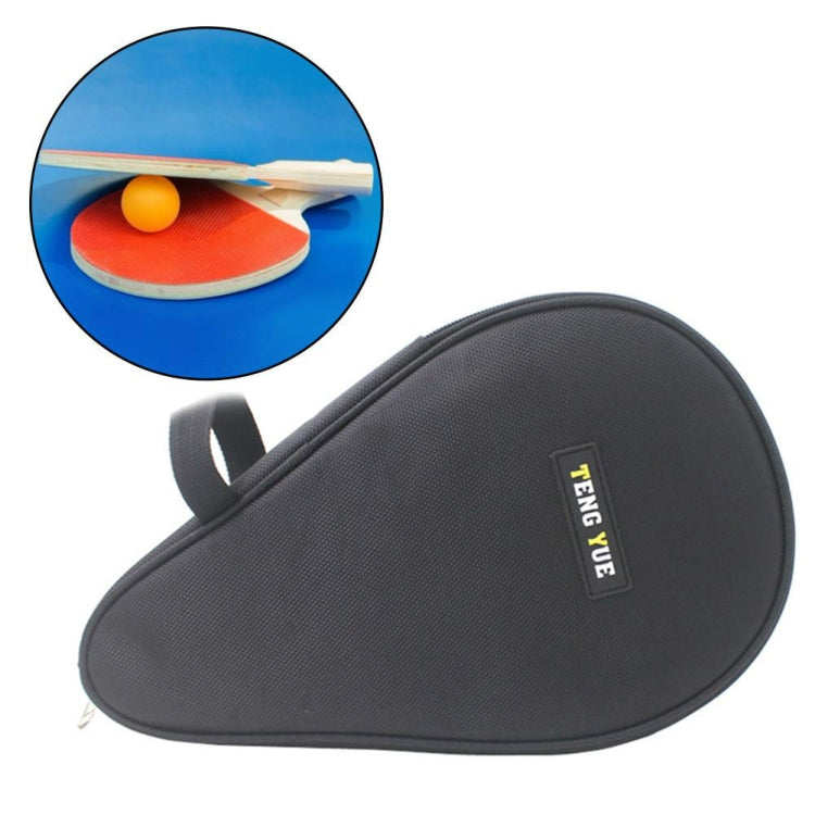 TENG YUE Portable Oxford Cloth Zipper Table Tennis Racket Storage Bag with Handle(Black)