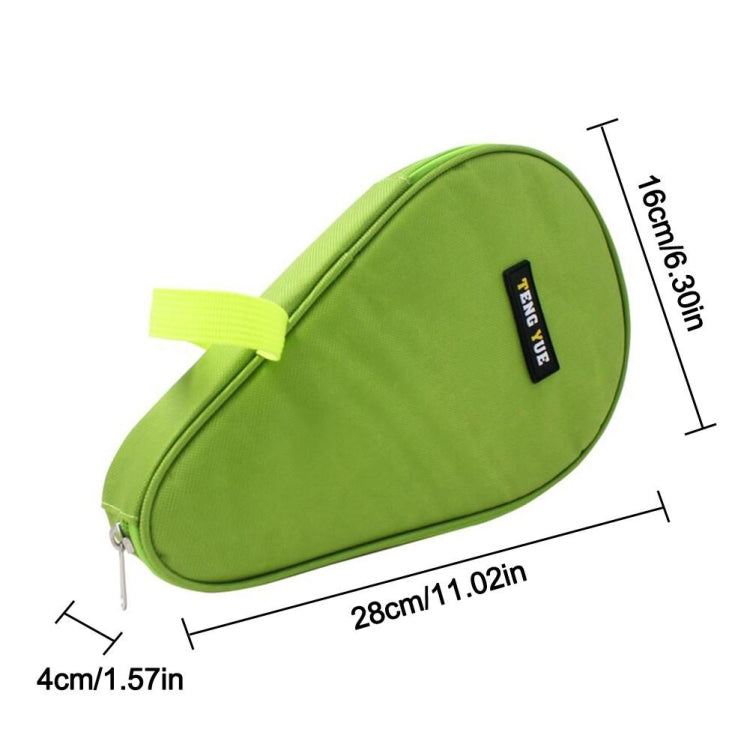 TENG YUE Portable Oxford Cloth Zipper Table Tennis Racket Storage Bag with Handle(Black)
