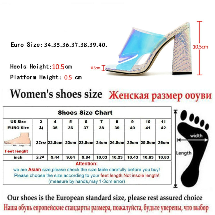 PVC Jelly Transparent Ladies Slippers Heels Sandals, Shoe Size:40(Pink)