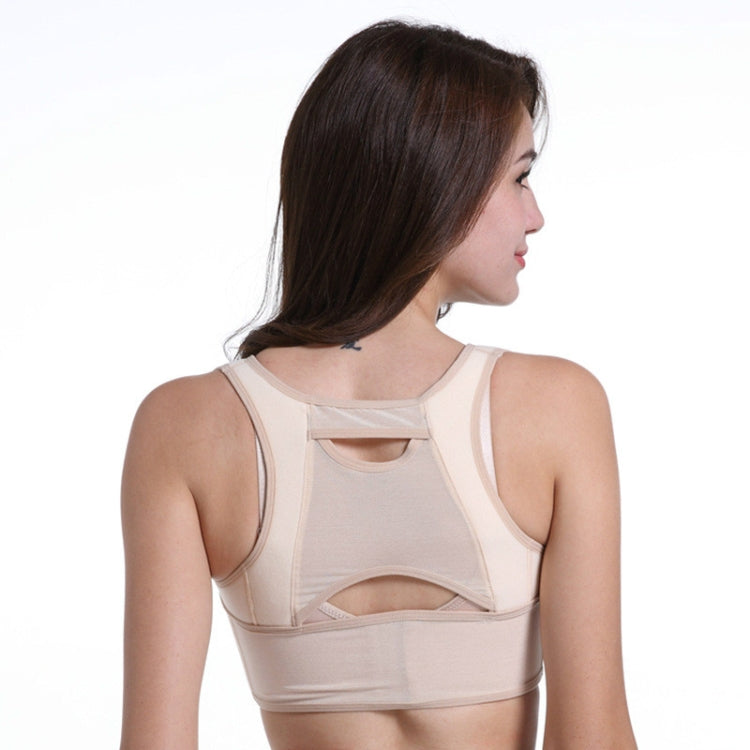 Women Chest Posture Corrector Body Shaper Corset Adjustable Shoulder Back Correct Belt, Size:S (Skin Color)