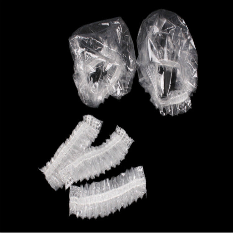 100 PCS Disposable Plastic Waterproof Ear Protector Hairdressing Dye Shield Protection