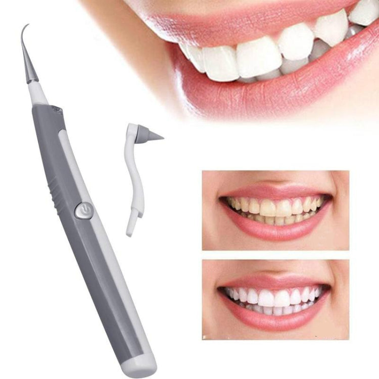 2 PCS Electric Calculus Cleaner Polishing Sonic Tooth Cleaning Vibration Tooth Cleaning Instrument(White)