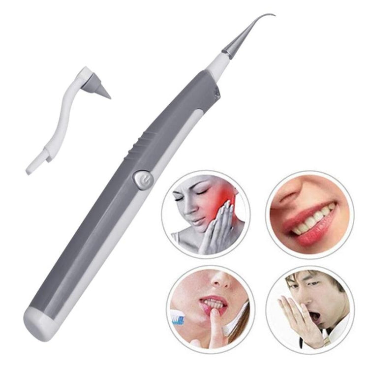 2 PCS Electric Calculus Cleaner Polishing Sonic Tooth Cleaning Vibration Tooth Cleaning Instrument(White)