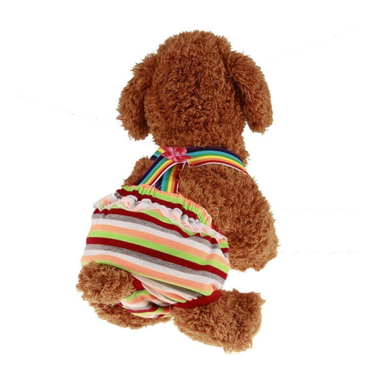 Pet Straps Striped Physiological Pants Dog Pants, Size:S