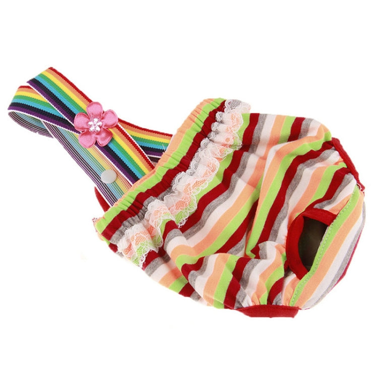 Pet Straps Striped Physiological Pants Dog Pants, Size:S