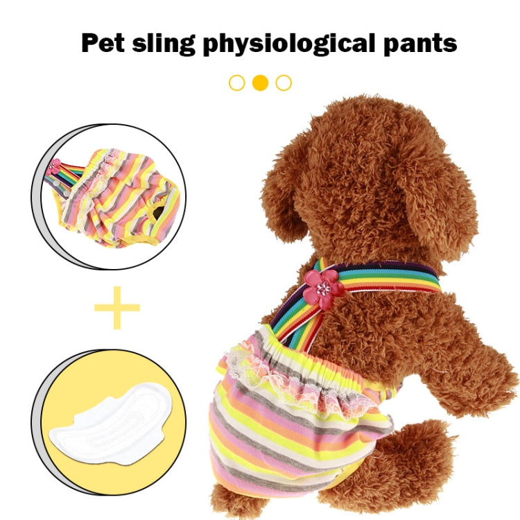 Pet Straps Striped Physiological Pants Dog Pants, Size:S