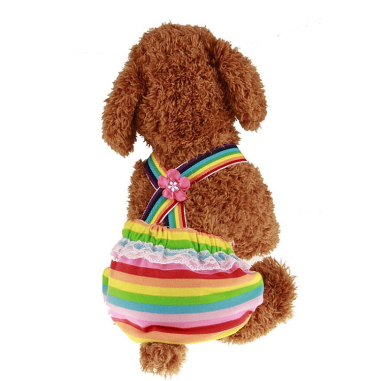 Pet Straps Striped Physiological Pants Dog Pants, Size:S