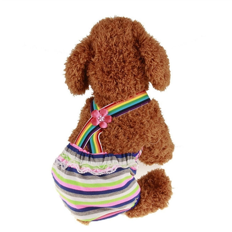 Pet Straps Striped Physiological Pants Dog Pants, Size:M