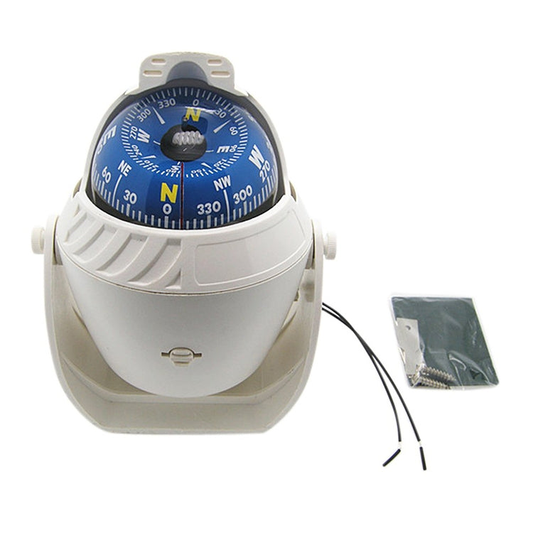 Outdoor Camping Equipment Lighted Car Boat Compass Ball, Random Color Delivery