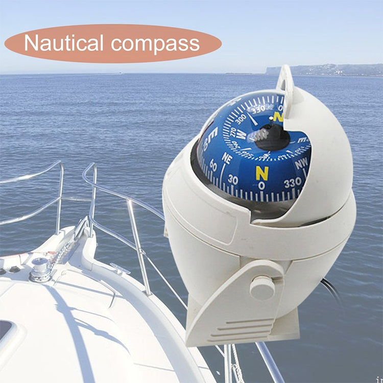 Outdoor Camping Equipment Lighted Car Boat Compass Ball, Random Color Delivery