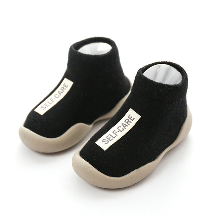 Unisex Baby Walkers Toddler Soft Rubber Sole Shoe Knit Anti-slip Booties, Size:11-12cm