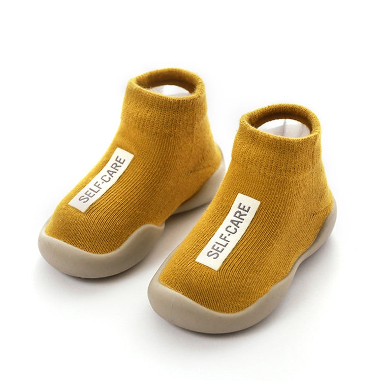 Unisex Baby Walkers Toddler Soft Rubber Sole Shoe Knit Anti-slip Booties, Size:12-13cm