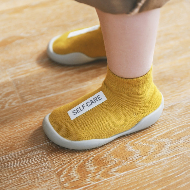 Unisex Baby Walkers Toddler Soft Rubber Sole Shoe Knit Anti-slip Booties, Size:12-13cm