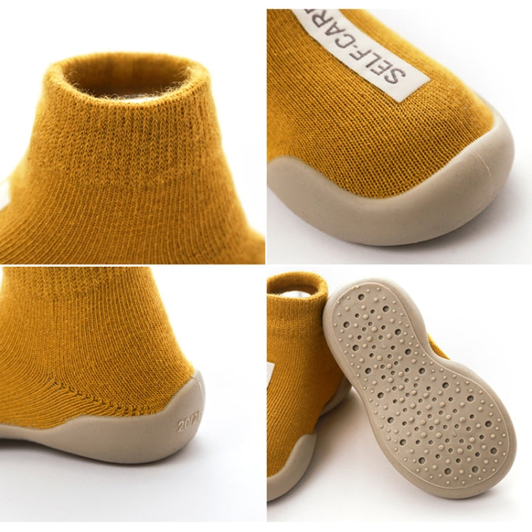 Unisex Baby Walkers Toddler Soft Rubber Sole Shoe Knit Anti-slip Booties, Size:12-13cm