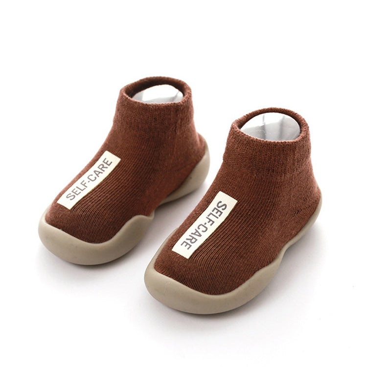 Unisex Baby Walkers Toddler Soft Rubber Sole Shoe Knit Anti-slip Booties, Size:12-13cm