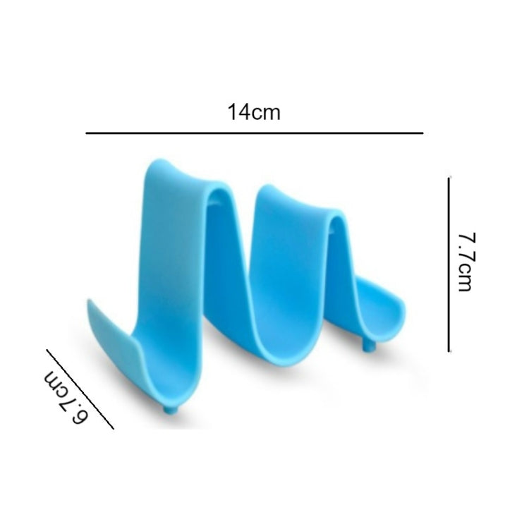 10 PCS Plastic Kitchen Wavy Shelf Pot Rack Random Color Delivery