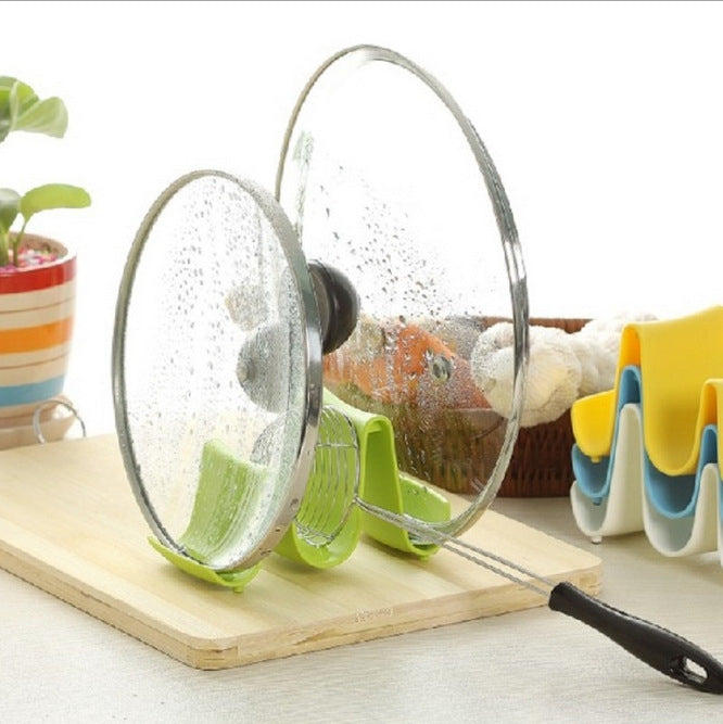 10 PCS Plastic Kitchen Wavy Shelf Pot Rack Random Color Delivery