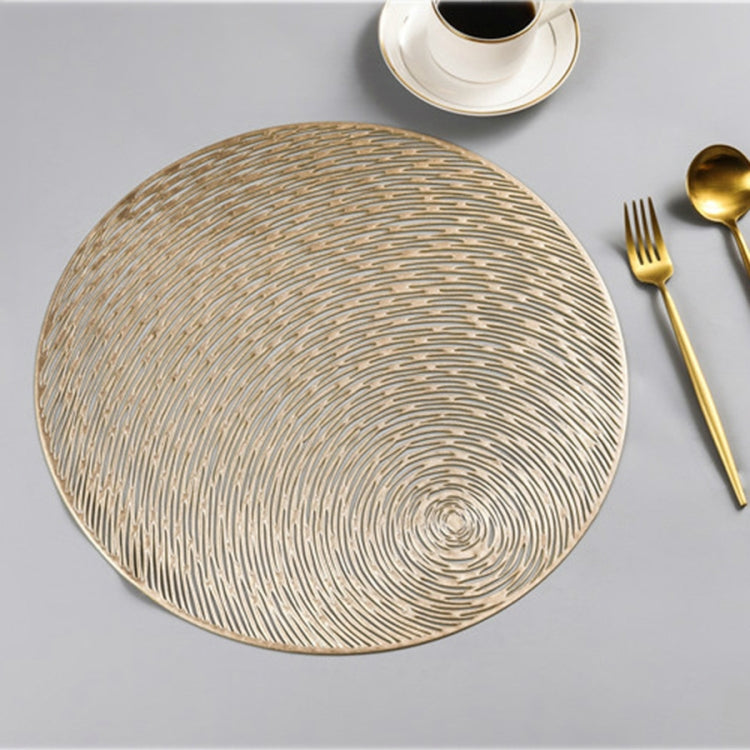 2 PCS Fashion Round Hollow Placemats PVC Table Mats Coffee Cup Pad