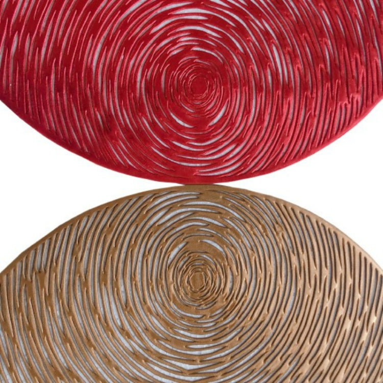 2 PCS Fashion Round Hollow Placemats PVC Table Mats Coffee Cup Pad