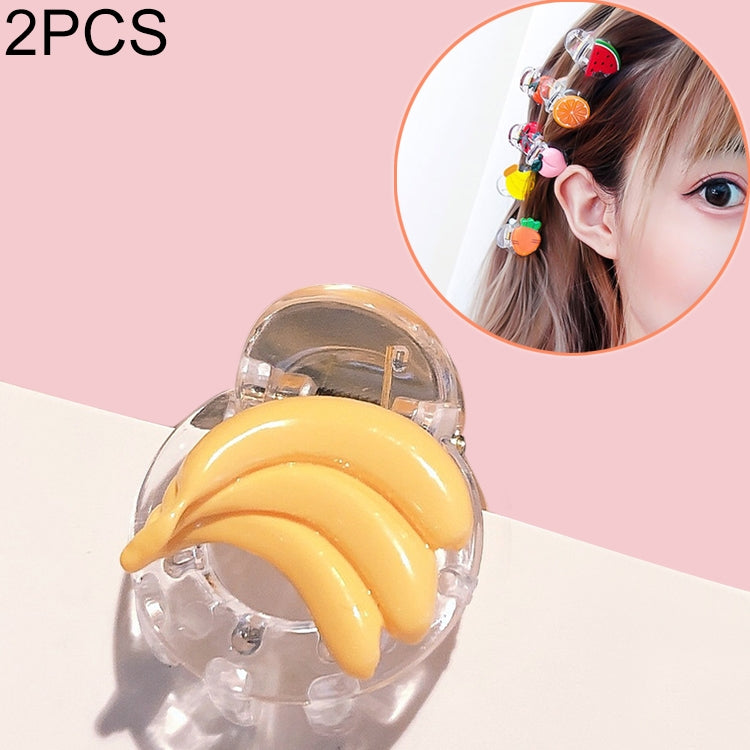 2 PCS Cute Vegetable and Fruit Acrylic Hair Clips