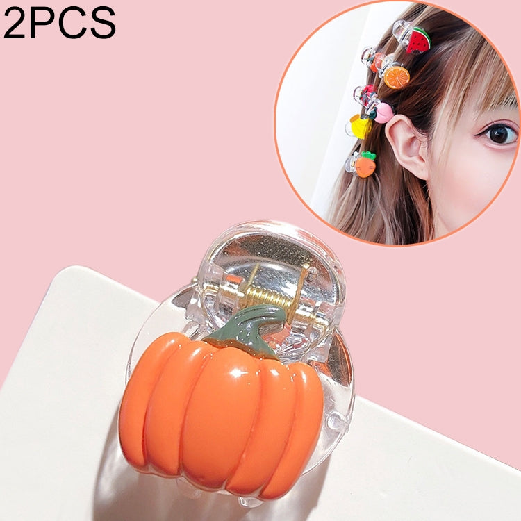 2 PCS Cute Vegetable and Fruit Acrylic Hair Clips