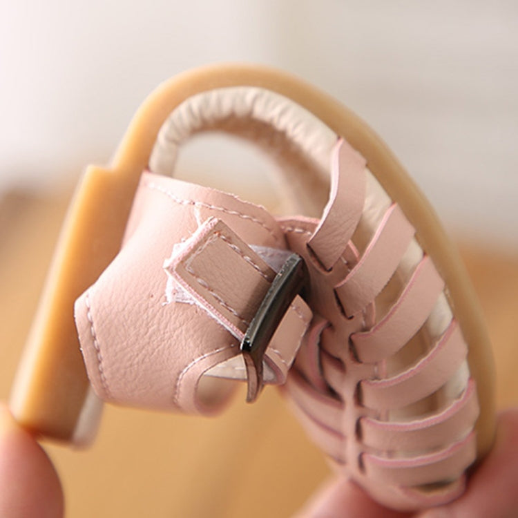 Baby Girls Cute Weaving Dance Princess Sandals Shoes(Pink)