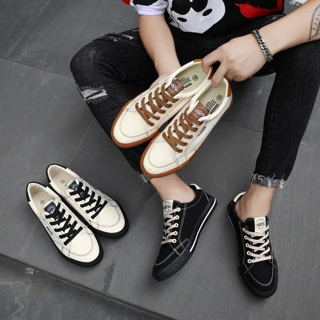 Wild Student Sneakers Trendy Casual Canvas Shoes, Size:43