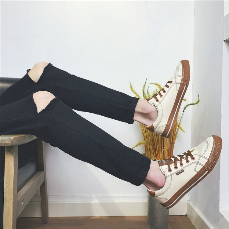 Wild Student Sneakers Trendy Casual Canvas Shoes, Size:43