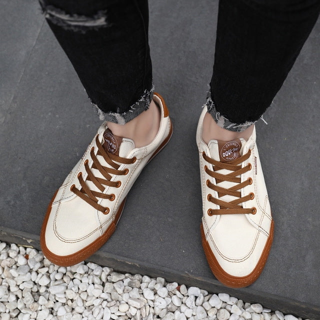 Wild Student Sneakers Trendy Casual Canvas Shoes, Size:43