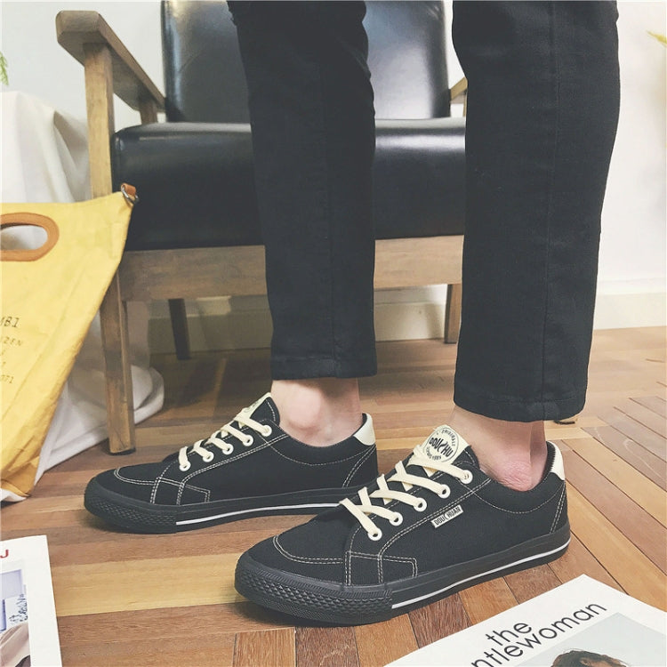 Wild Student Sneakers Trendy Casual Canvas Shoes, Size:43