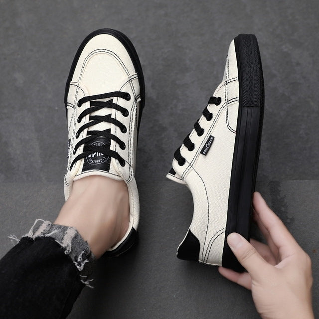 Wild Student Sneakers Trendy Casual Canvas Shoes, Size:43